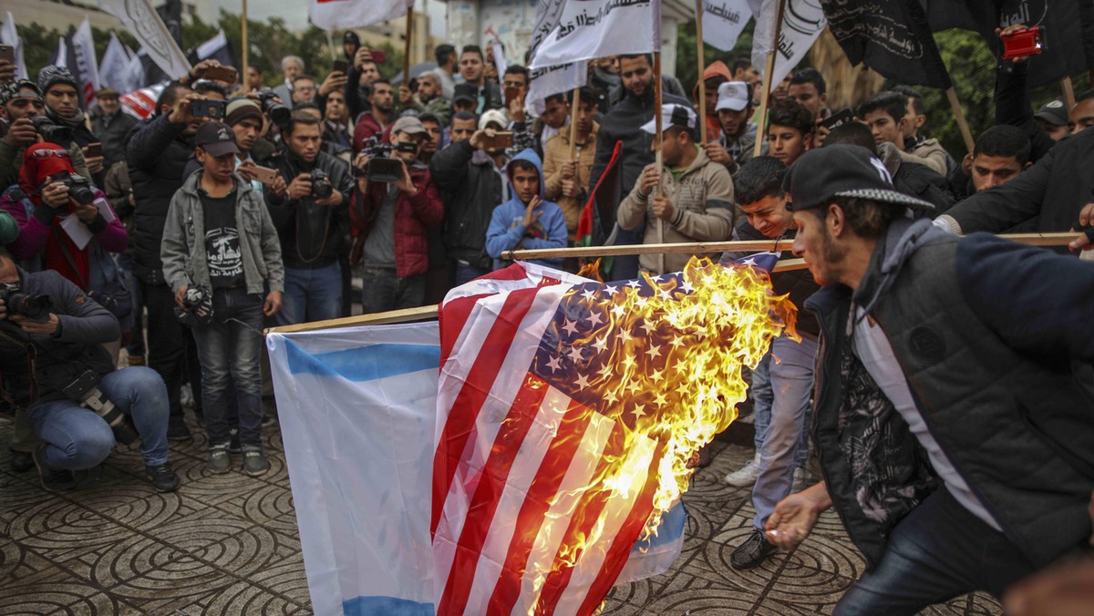 Anti US Protests in Gaza