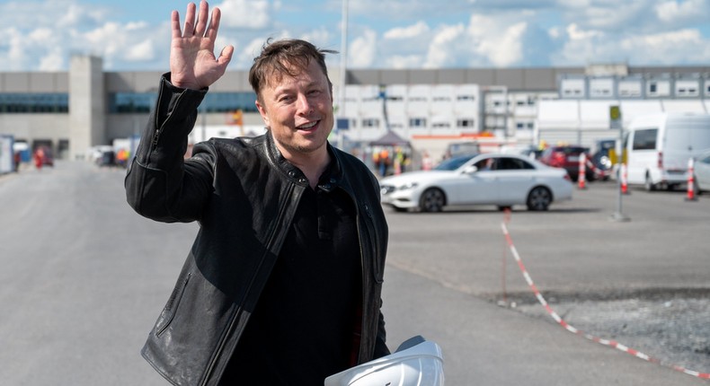 Tesla CEO Elon Musk Elon Musk stands on the construction site of the Tesla factory in Grnheide near Berlin, May 17, 2021. He revealed in a tweet that he's now living in a rented house in Boca Chica, Texas, that costs $50,000.Christophe Gateau/picture alliance via Getty Images