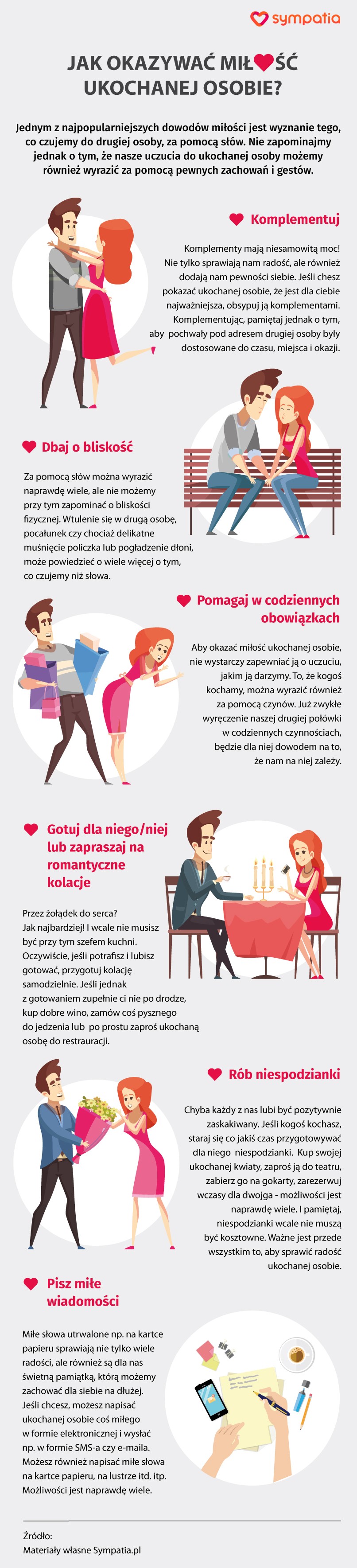 Jak okazywać miłość drugiej osobie [INFOGRAFIKA]