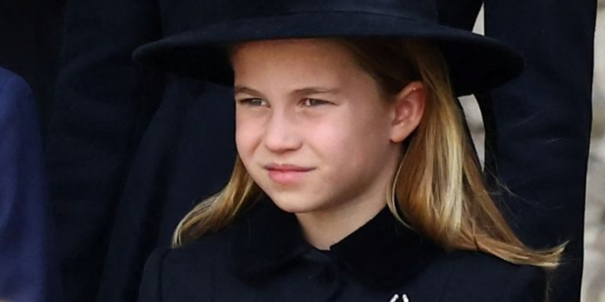 Księżniczka Charlotte na pogrzebie królowej Elżbiety II.