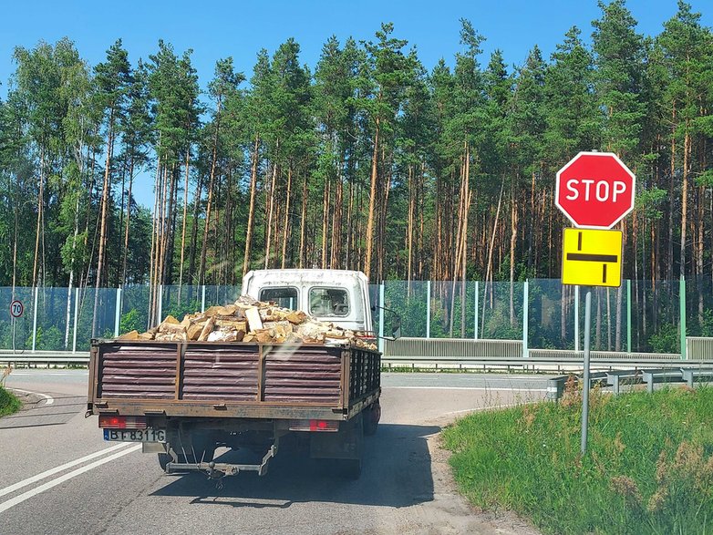 Transport drewna opałowego Gródek/Waliły Stacja