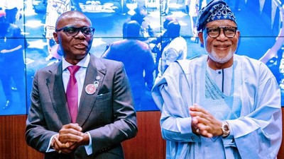 Lagos state governor, Babajide Sanwo-Olu and his Ondo state counterpart, Rotimi Akeredolu
