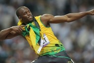 Usain Bolt robiący błyskawicę