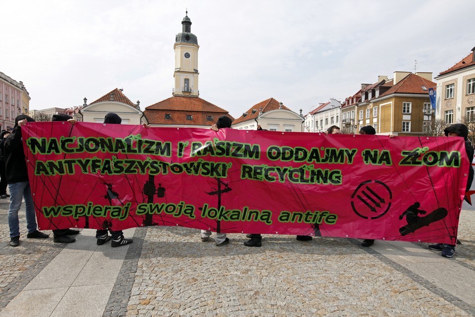 BIAŁYSTOK MANIFESTACJA ANTYFASZYSTOWSKA