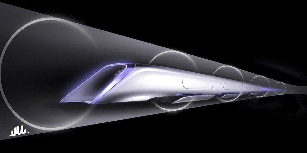 Hyperloop to koncepcja kolei próżniowych poruszających się z prędkością nawet 1200 km/h