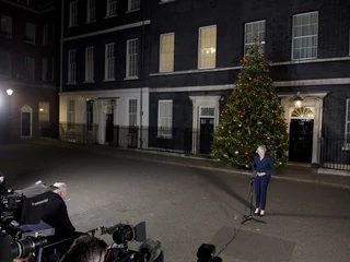 Theresa May, premier Wielkiej Brytanii. Londyn, Downing Street 10. 12 grudnia 2018 r.