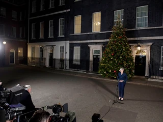 Theresa May, premier Wielkiej Brytanii. Londyn, Downing Street 10. 12 grudnia 2018 r.