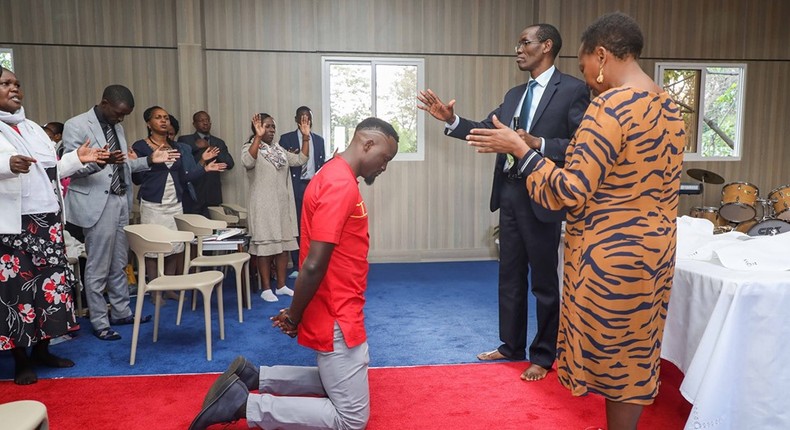 Rachel Ruto holds special prayer for Mariga in new church inside DP's residence