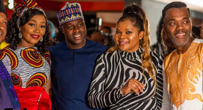 Fei Adebayo, Jide Kosoko, Tana Adelana and Wale Ojo are some of the movie stars that attended 'The Reunion' premiere in Lagos. [Instagram/The Reunionmovie]