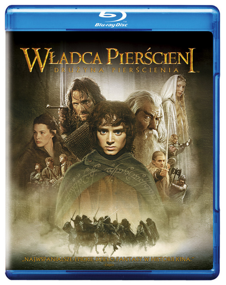 Okładka wydania Blu-Ray filmu "Władca Pierścieni: Drużyna Pierścienia"