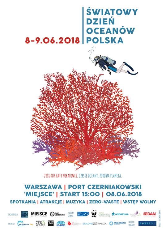 world oceans day poland poster 2018