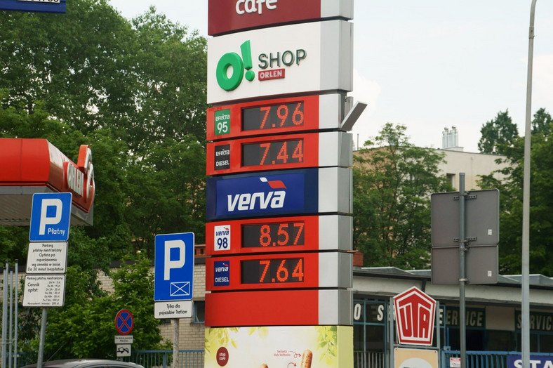 Ceny paliw na stacji Orlen w Warszawie