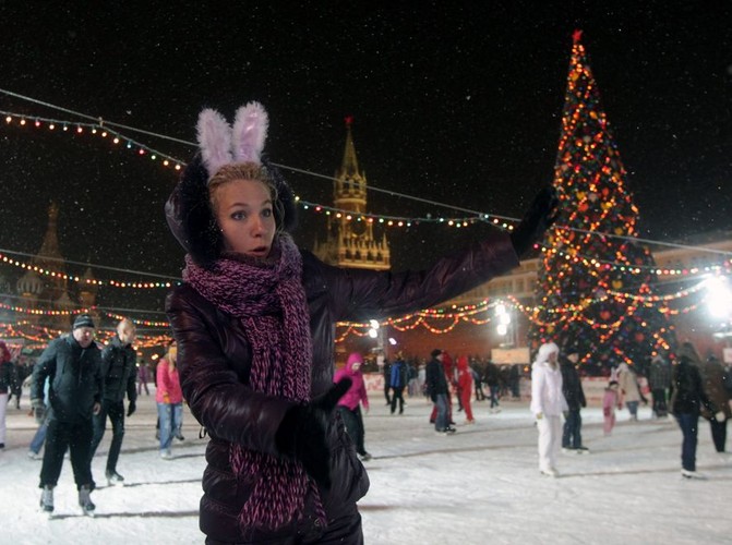 Sylwester na łyżwach w Moskwie