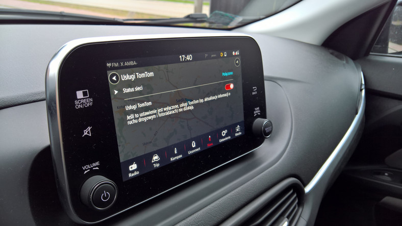 Fiat Uconnect Nav. Informacje o korkach