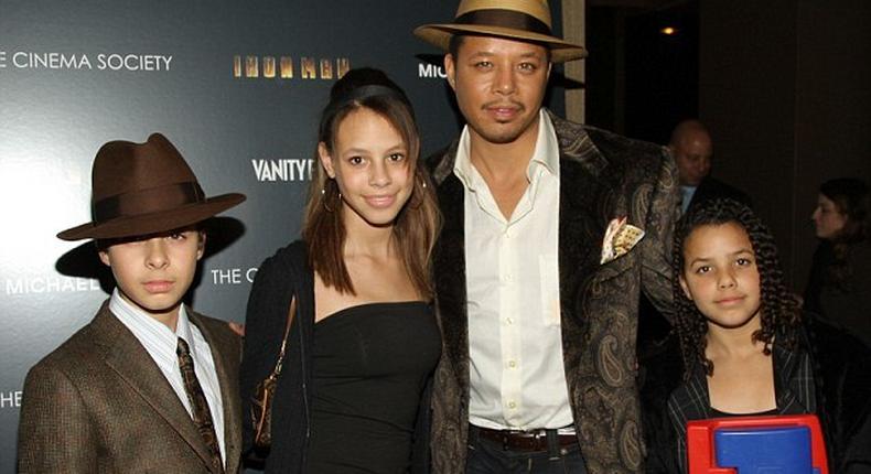 Terrence Howard, Michelle Ghent and their kids