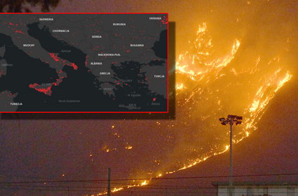 Południe Europy w ogniu. Pożary w Grecji, Włoszech, Chorwacji [MAPA]