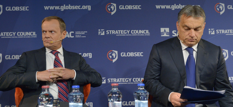 Spięcie Donalda Tuska z premierem Węgier podczas Global Security Forum 2014