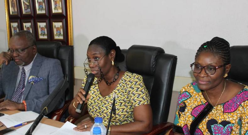 In the middle - The Permanent Secretary, State Ministry of Health, Dr Titilayo Goncalves (NNNNews Nigeria)
