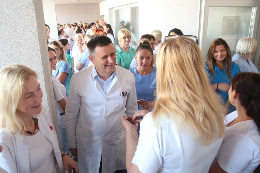 Vlado Đajić na protestu