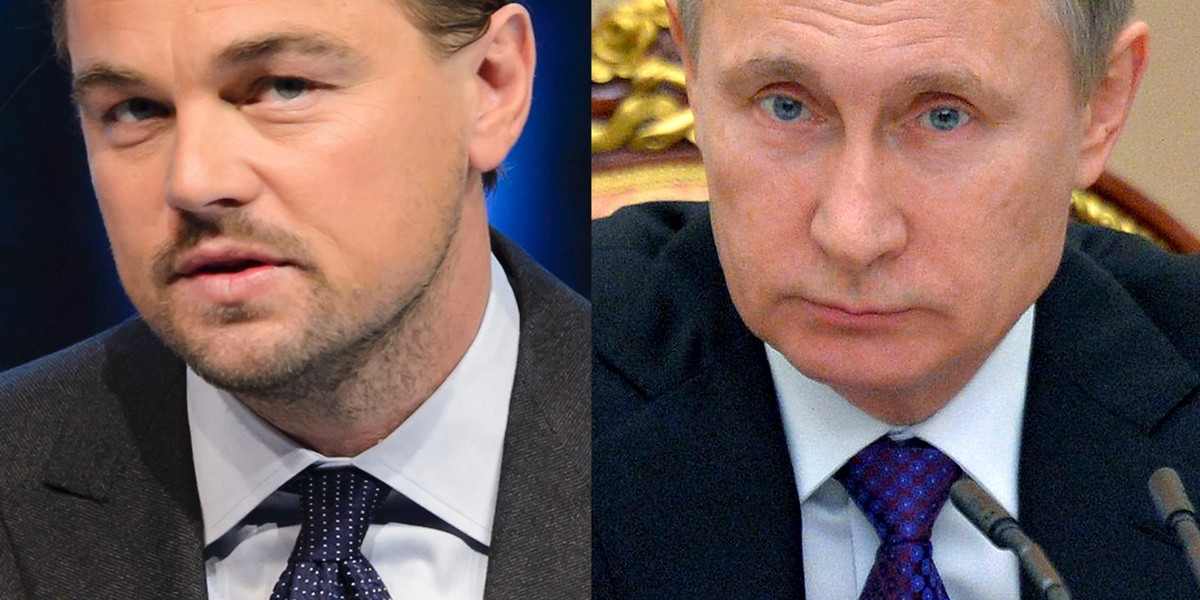 Leonardo DiCaprio i Władimir Putin