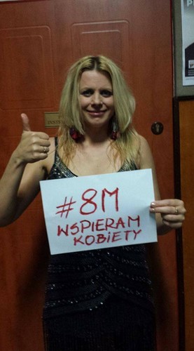 Maria Sadowska popiera Strajk Kobiet 8 marca / zdjęcie z profiul Strajk Kobiet