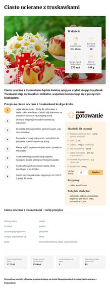 Ciasto ucierane z truskawkami