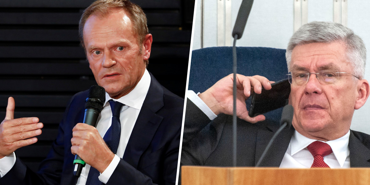 Donald Tusk i Stanisław Karczewski