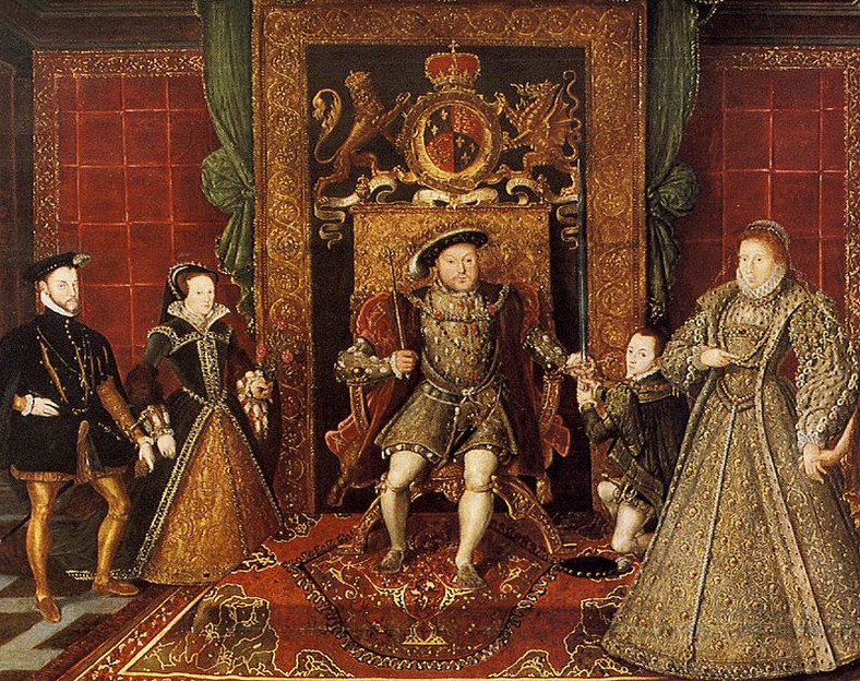 Być może Elżbieta (z prawej) podkreślała rude włosy, chcąc zaznaczyć pokrewieństwo z Henrykiem VIII?