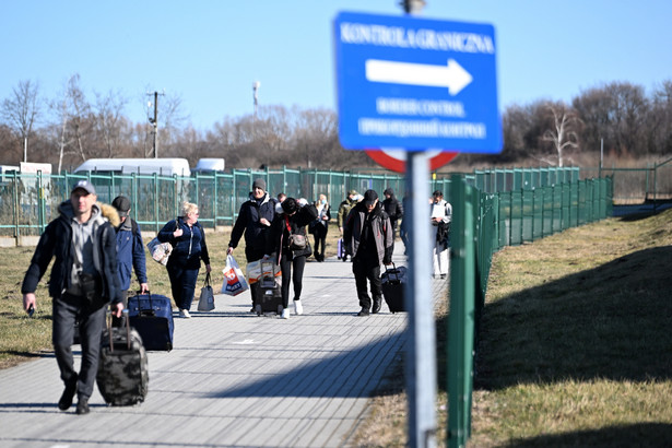 Piesze polsko - ukraińskie przejście graniczne w Medyce