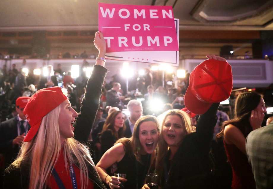 People at Trump's event at the New York Hilton Midtown on Tuesday night.