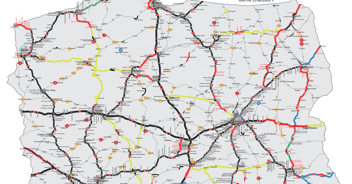 Aktualna Mapa Samochodowa Polski 2019 W tym roku kierowcy zyskają ponad 345 km tras. Oto aktualny plan budowy