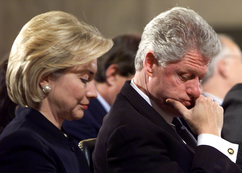 Hillary and Bill Clinton.