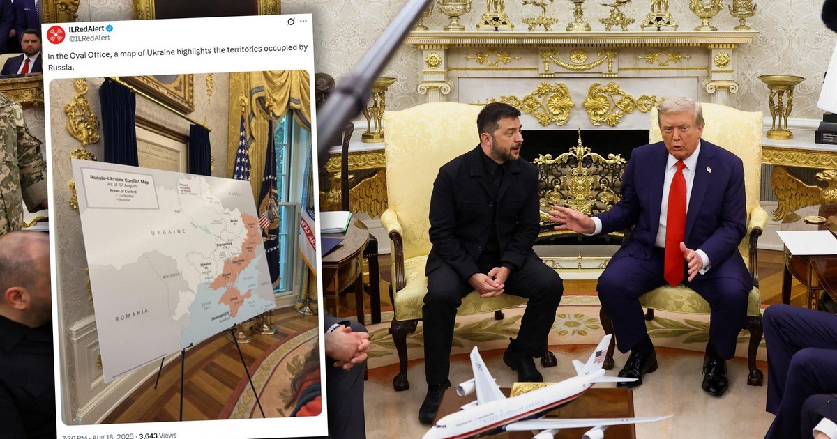 Zagadkowa mapa w Białym Domu. Obok Trump dyskutował z Zełenskim