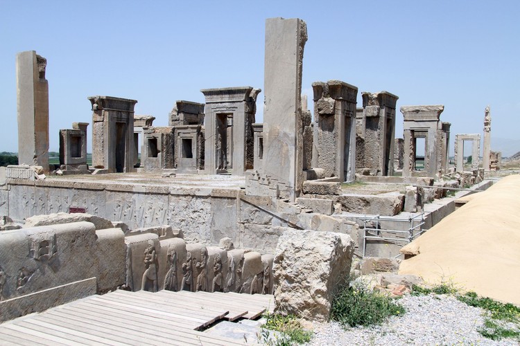 Ruiny wielkiego pałacu w Persepolis, Iran