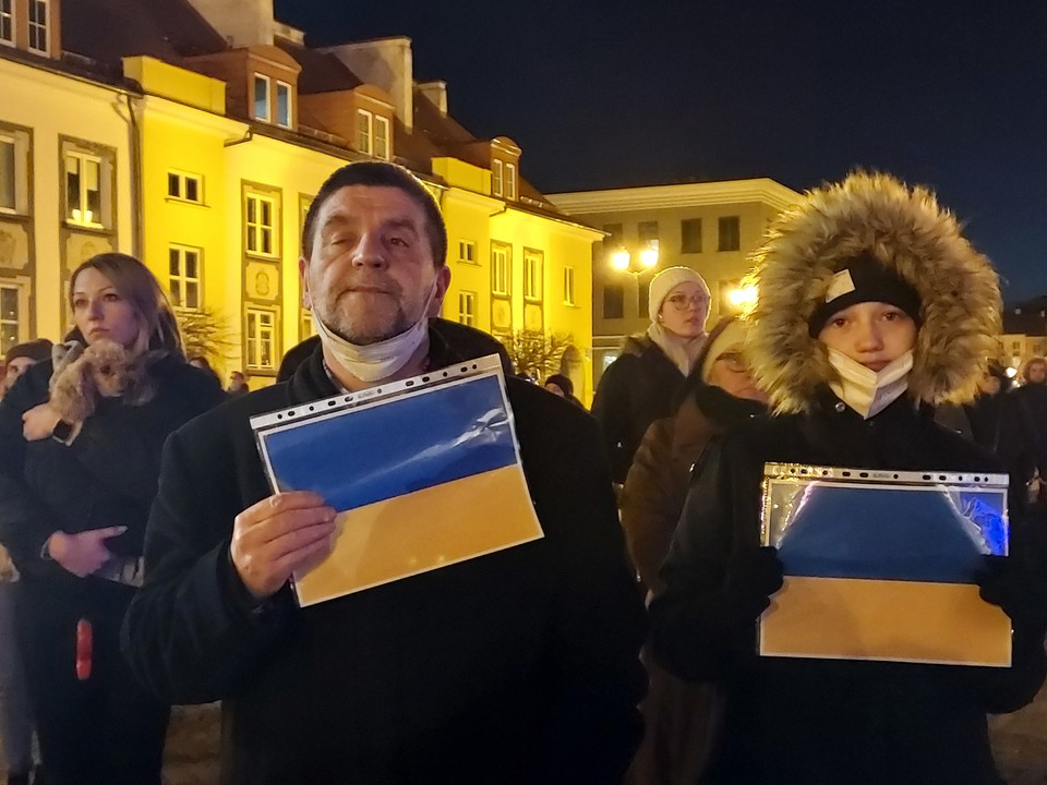 Białystok solidarny z Ukrainą. Wiec solidarności w centrum miasta