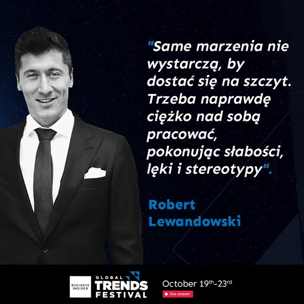 Robert Lewandowski wystąpił na konferencji Global Trends Festival