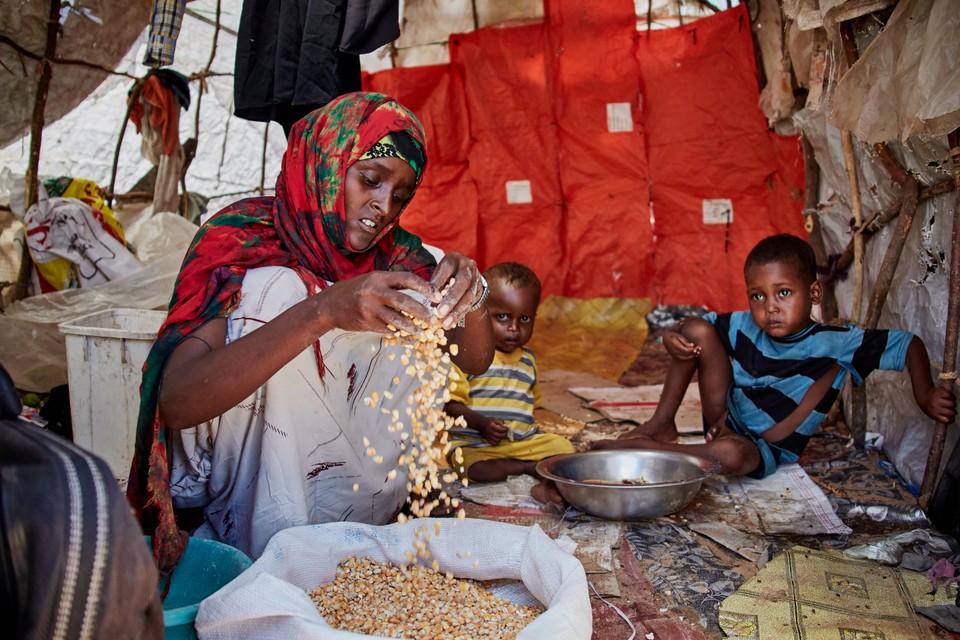 Obóz uchodźców. Mogadiszu, Somalia