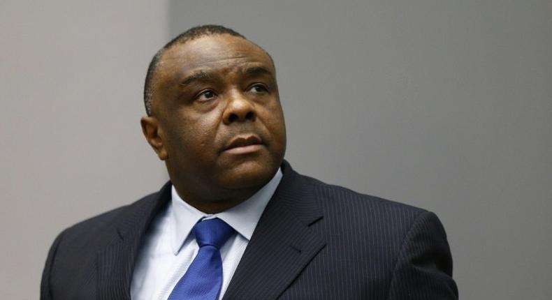 Former Congolese vice president Jean-Pierre Bemba during his 2016 war crimes trial at the International Criminal Court (ICC) in The Hague