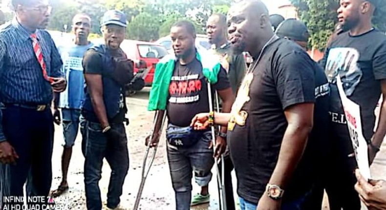 EndSARS anniversary: Hundreds take to the streets in Benin