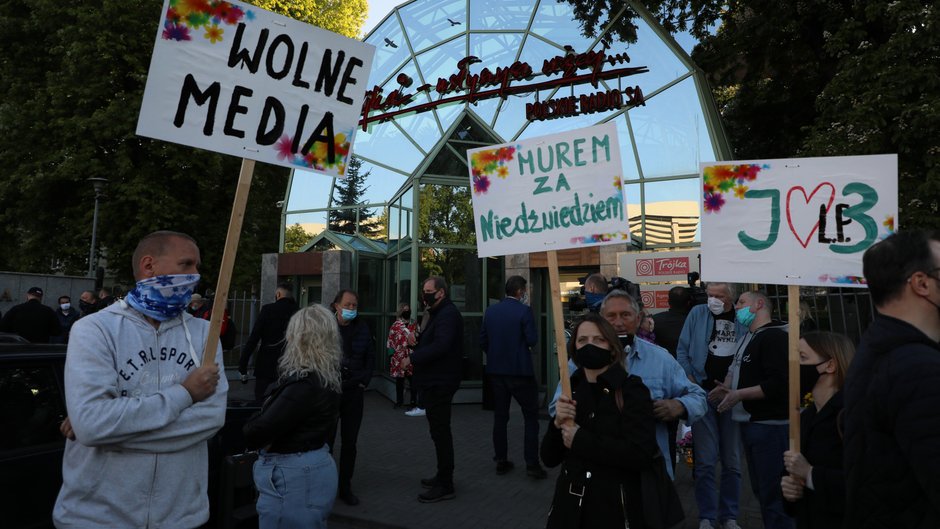 Manifestacja w obronie Trojki