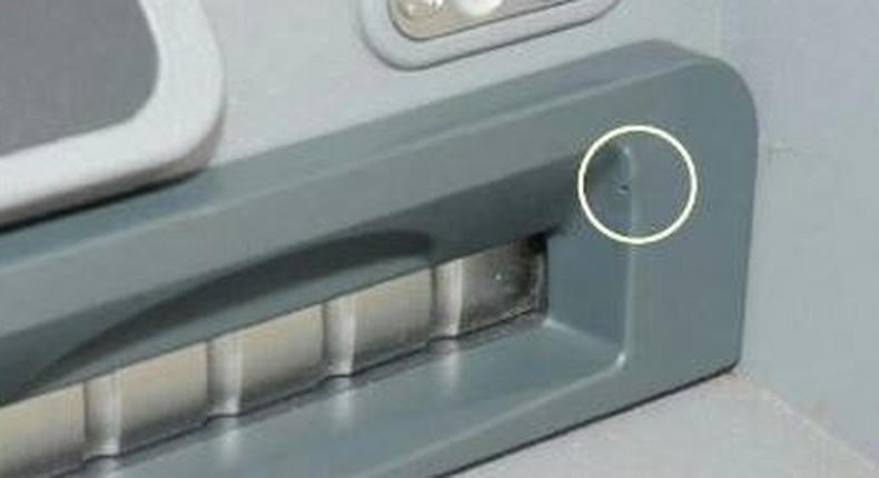 Hidden tiny cameras in ATM
