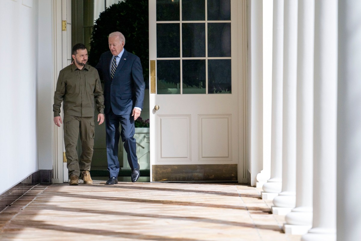 Joe Biden i Wołodymyr Zełenski