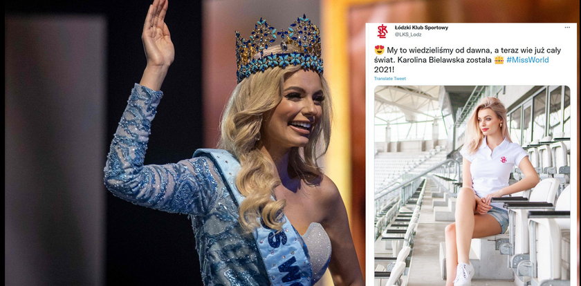 Karolina Bielawska to córka byłego prezesa  ŁKS-u. Klub pogratulował nowej Miss World