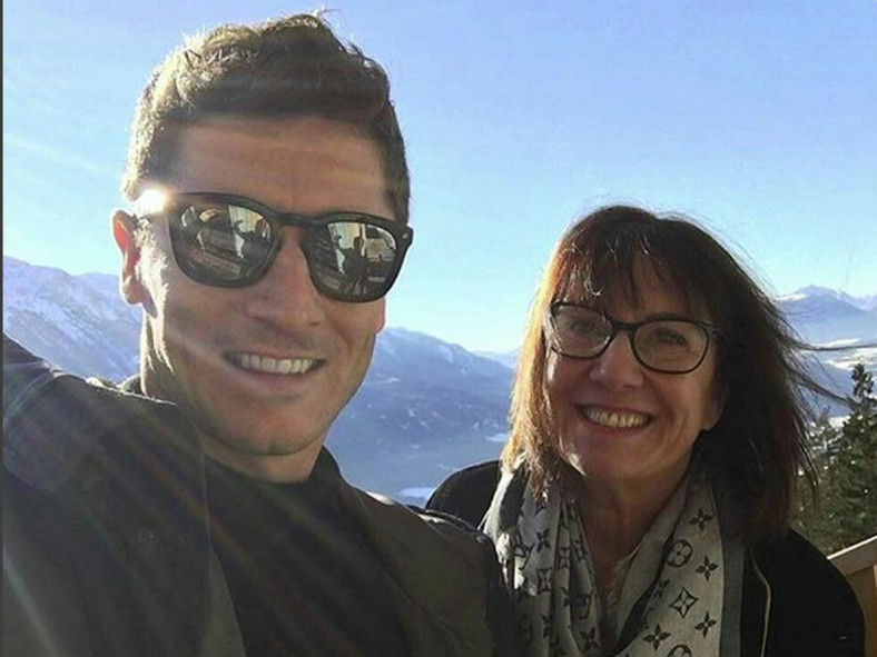 Robert Lewandowski z mamą