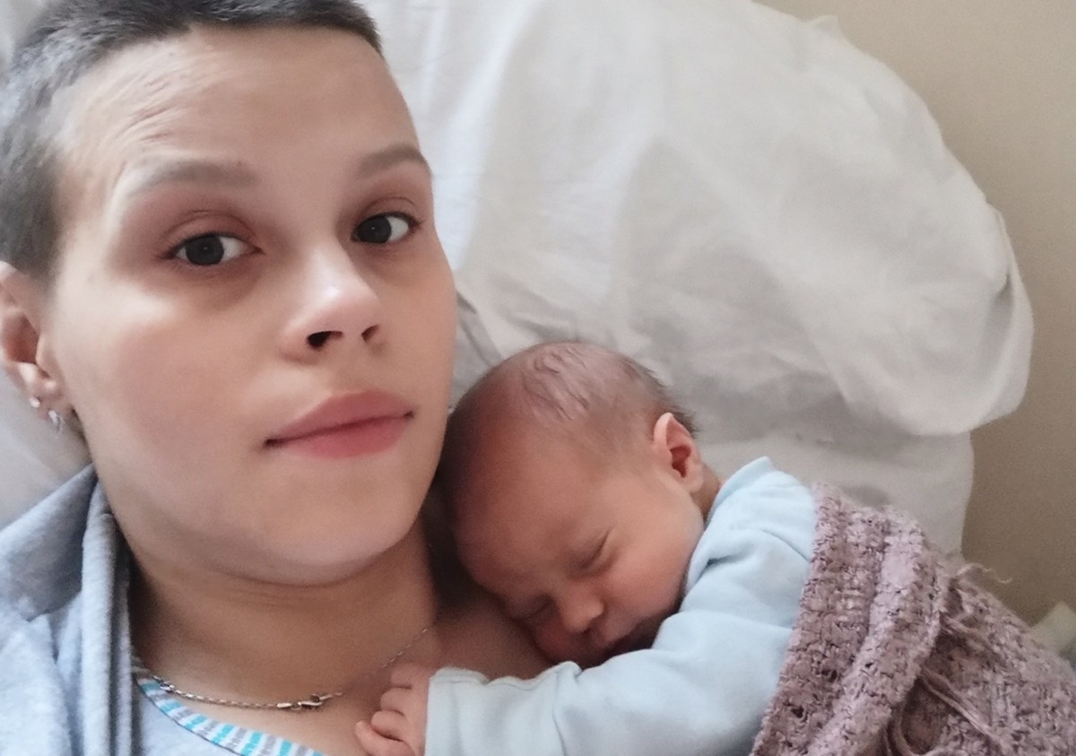 Adrianna Latała z synkiem Aleksandrem