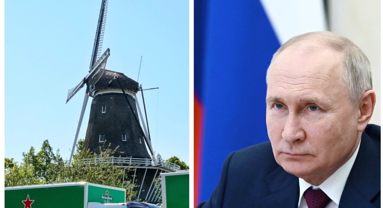 Heineken trucks, and Russian President Vladimir Putin.AP/Getty Images