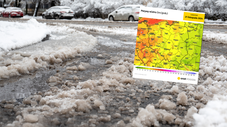 Nadchodzi załamanie pogody. Efekt morza sprowadzi śnieżyce (screen: meteologix.com)