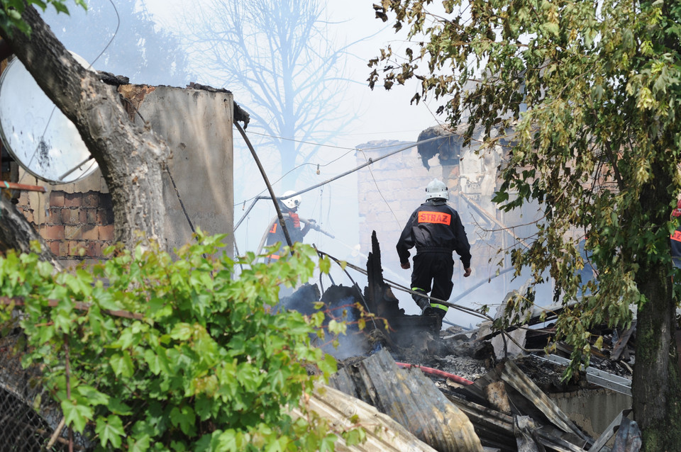 PYRZYCE POŻAR DOMU MIESZKALNEGO