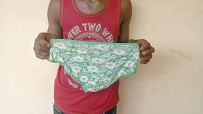 The police are looking to apprehend the accomplices of a man reported to have stolen female underwear in Anambra. [Instagram/Instablog9ja]