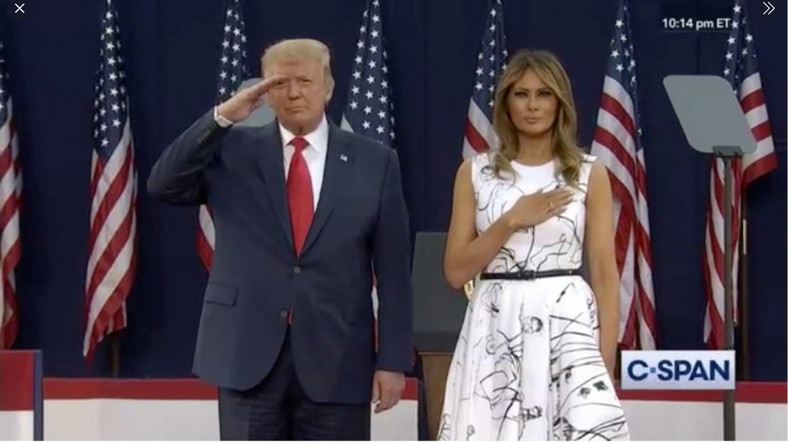 Donald Trump i Melania Trump podczas obchodów 4 lipca